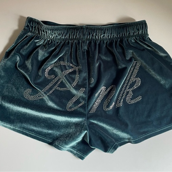 PINK VICTORIA’S SECRET, SLEEPWEAR Velvet Green Women's Shorts - Picture 2 of 10